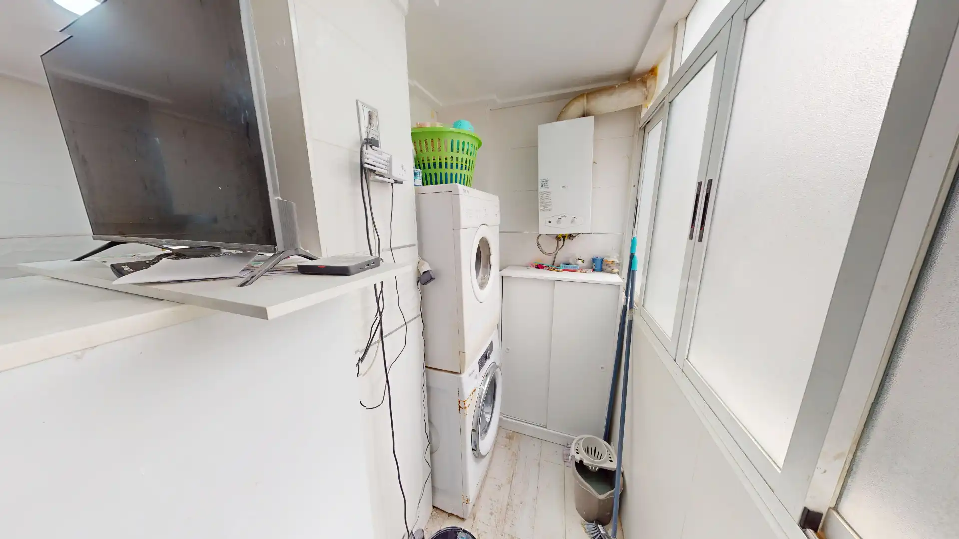Kitchen of Flat for sale in Elche / Elx  with Air Conditioner, Furnished and Balcony