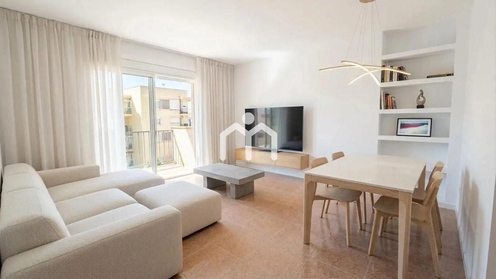 Living room of Flat for sale in Badalona  with Heating, Terrace and Balcony