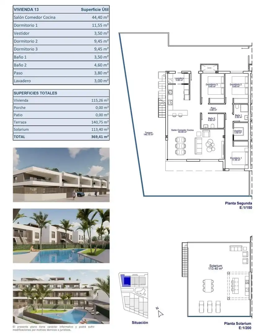 Ático en venta en Pilar de la Horadada con Aire acondicionado, Terraza y Piscina