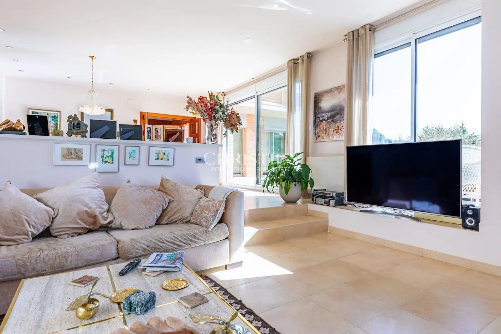 Sala de estar de Casa o chalet en venta en Vallromanes con Calefacción, Jardín privado y Terraza