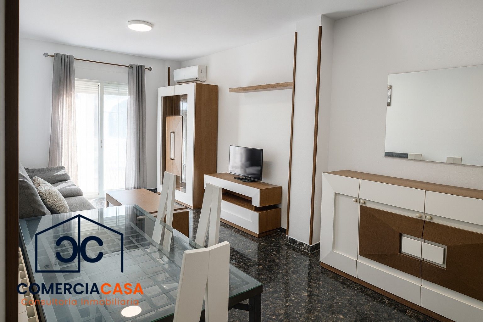 Living room of Flat to rent in Armilla  with Air Conditioner, Heating and Furnished