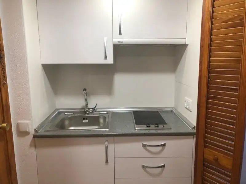 Cuina de Estudi de lloguer en Madrid amb Aire condicionat, Moblat i Es permeten mascotes
