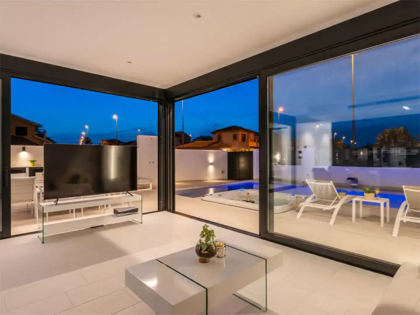 Sala de estar de Casa o chalet en venta en San Javier con Aire acondicionado, Piscina y Balcón