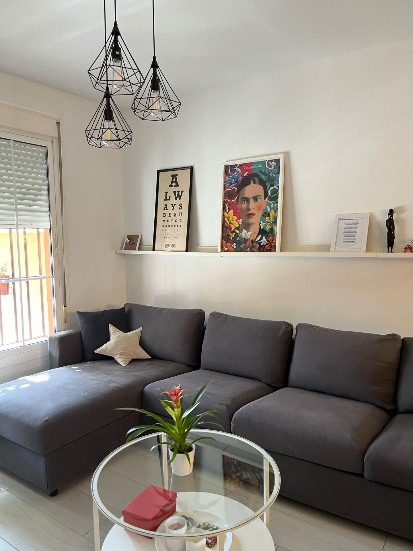 Sala d'estar de Pis de lloguer en Málaga Capital amb Aire condicionat, Jardí privat i Terrassa