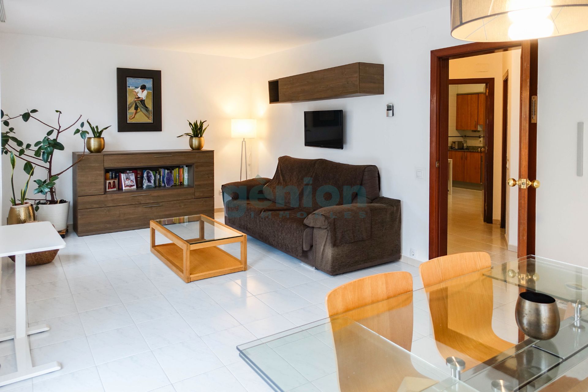 Living room of Single-family semi-detached for sale in Girona Capital  with Air Conditioner, Heating and Private garden