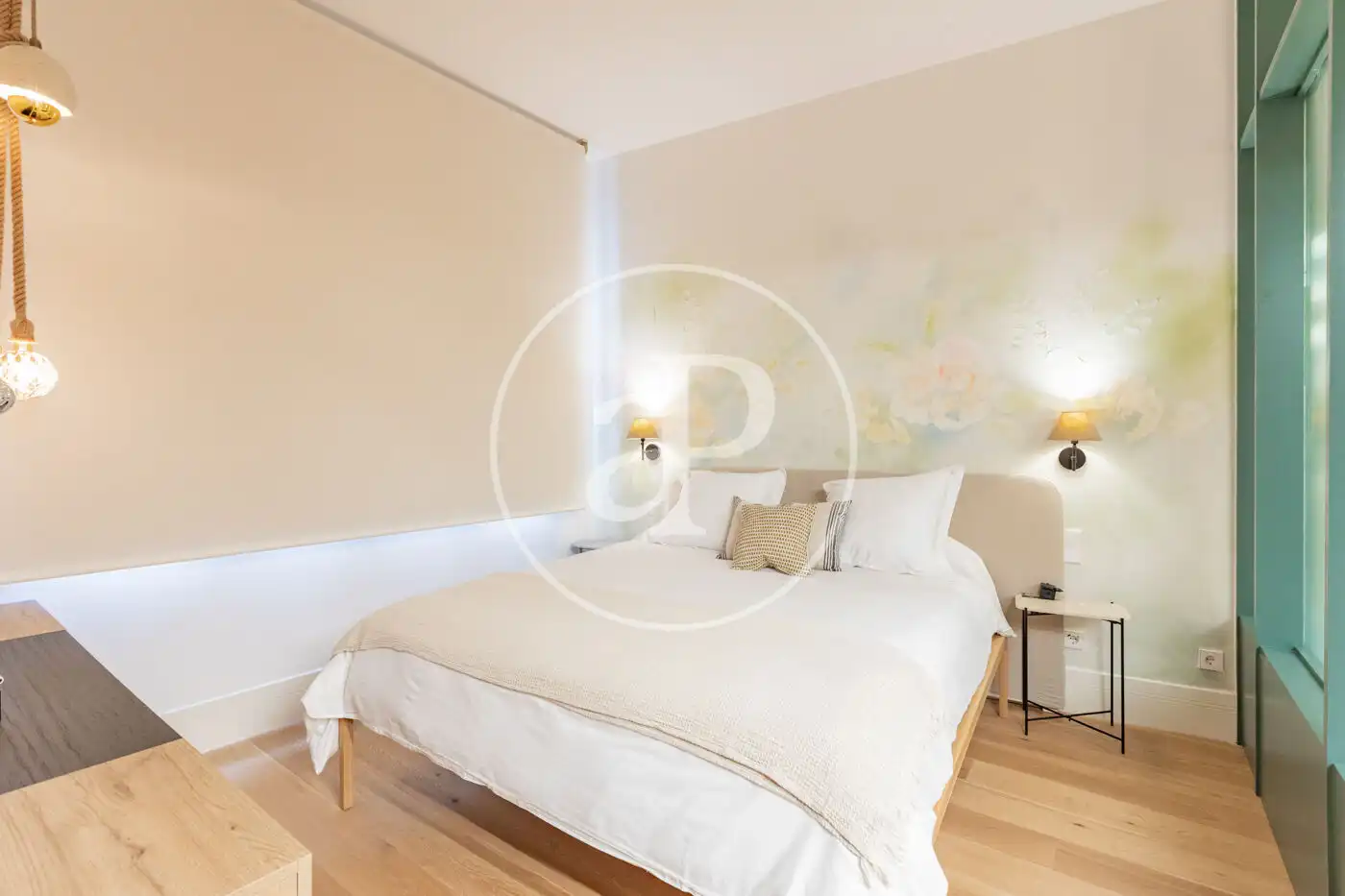Schlafzimmer von Wohnung zur Miete in Madrid mit Klimaanlage, Heizung und Privatgarten