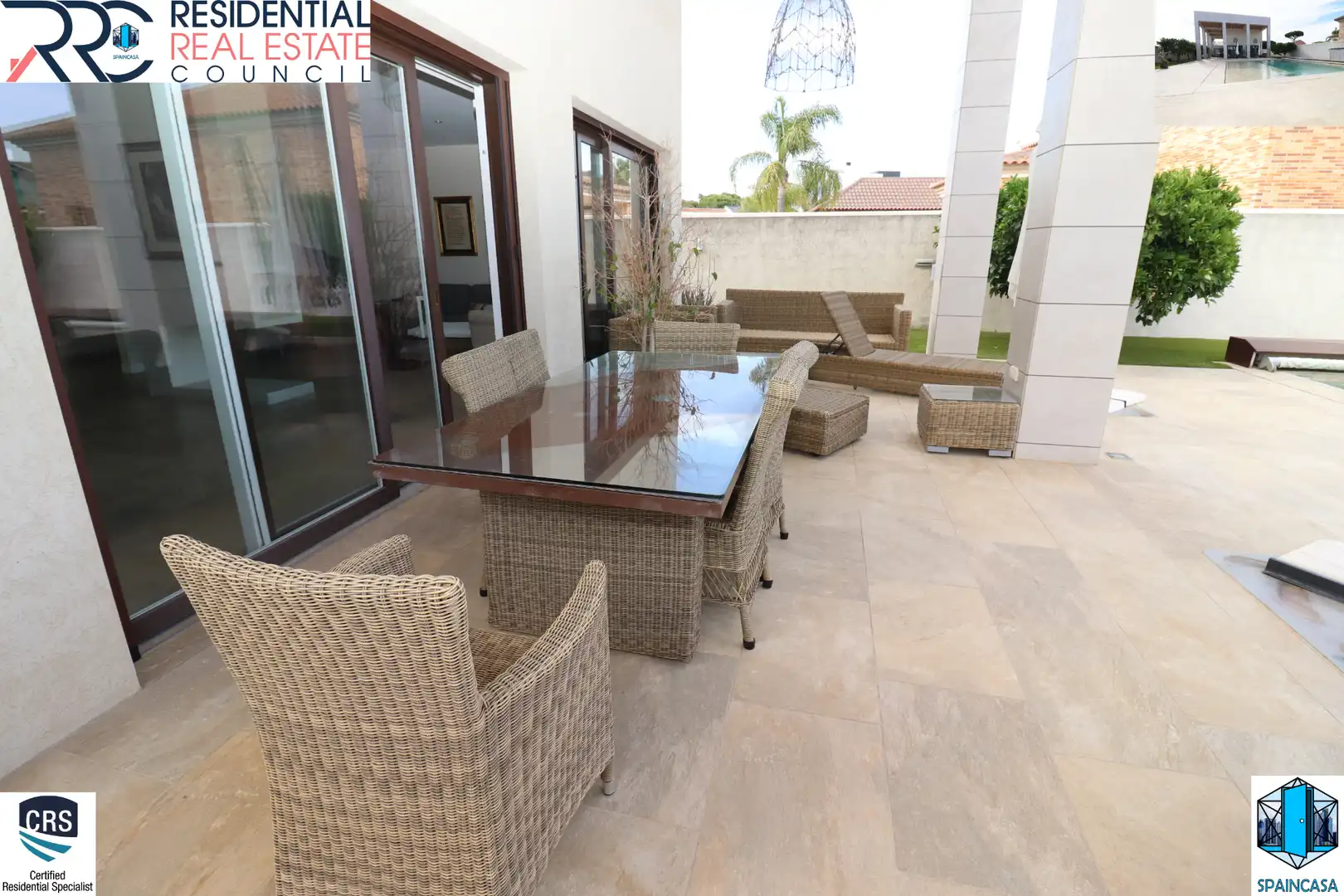 Terrassa de Casa o xalet en venda en Aljaraque amb Aire condicionat, Traster i Piscina