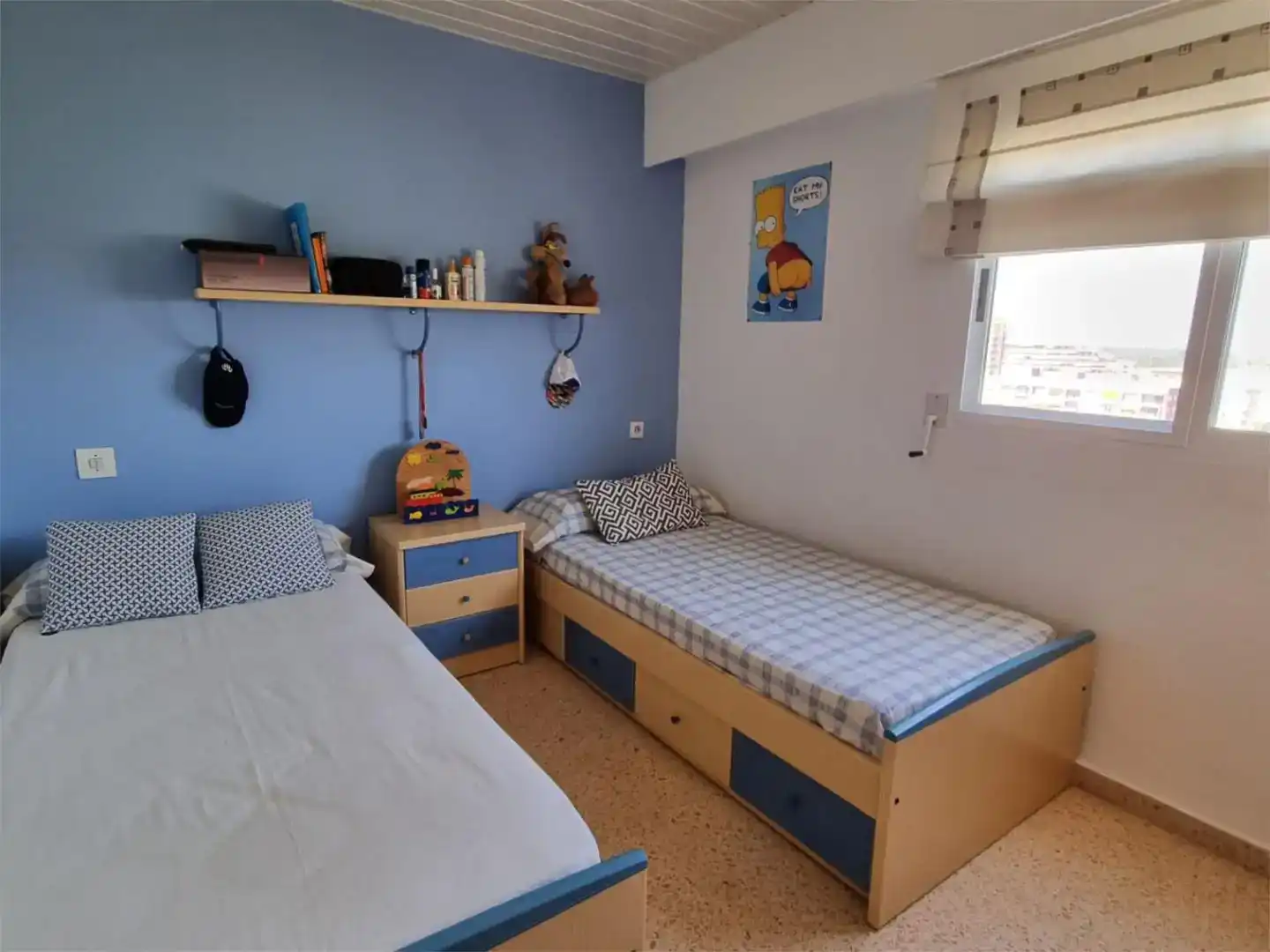 Dormitori de Apartament de lloguer en El Puig de Santa Maria amb Aire condicionat, Jardí privat i Terrassa