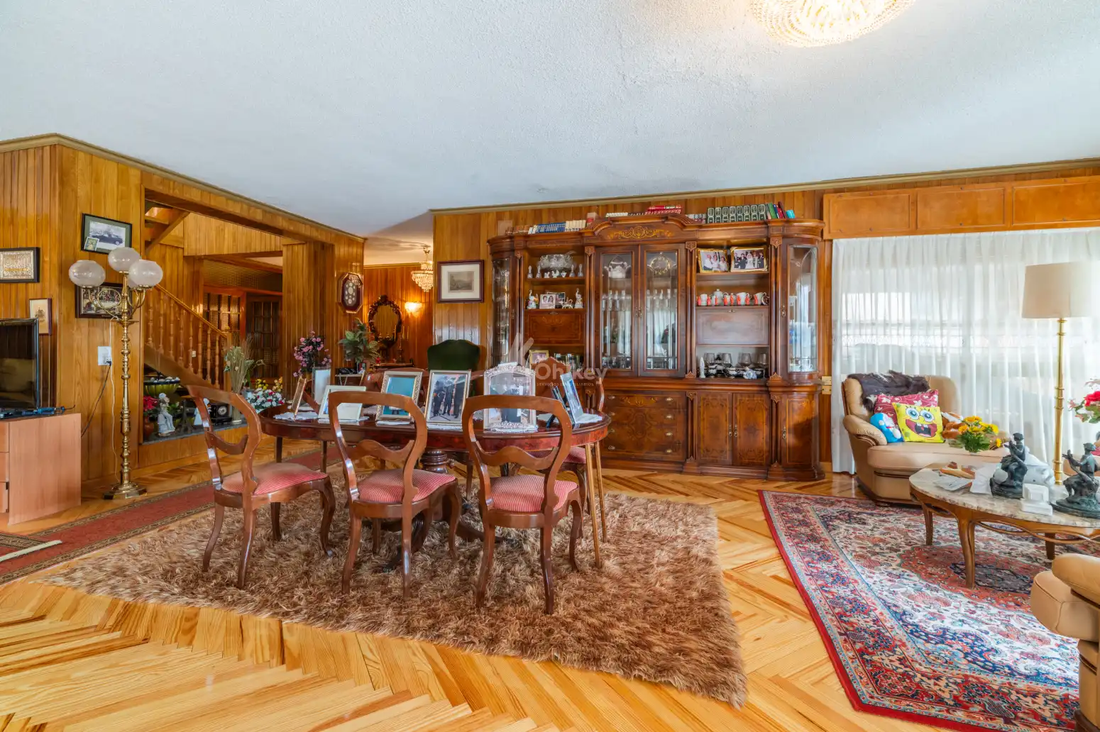 Dining room of Houses for sale in Villanueva de la Cañada  with Air Conditioner, Heating and Parquet flooring