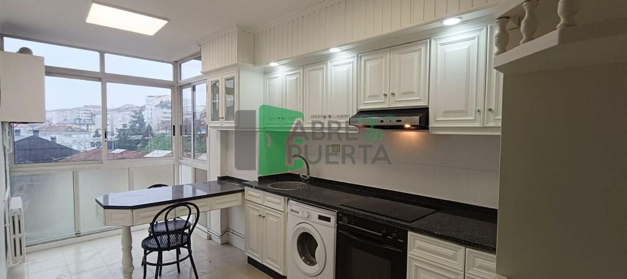 Kitchen of Flat to rent in Ourense Capital   with Heating, Terrace and Furnished