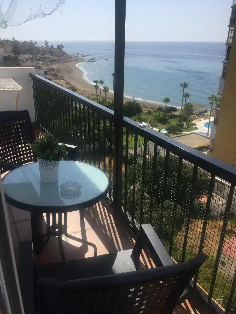 Terrasse von Wohnungen zur Miete in Mijas mit Klimaanlage, Schwimmbad und Balkon