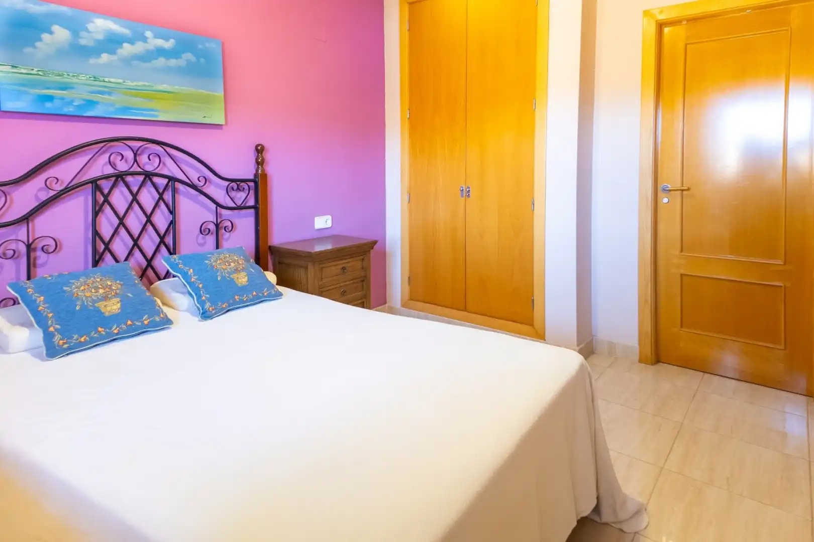 Schlafzimmer von Wohnung zum Verkauf in Villajoyosa / La Vila Joiosa mit Klimaanlage, Heizung und Privatgarten