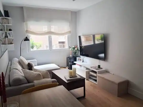 Sala d'estar de Apartament en venda en Madrid amb Aire condicionat, Calefacció i Moblat