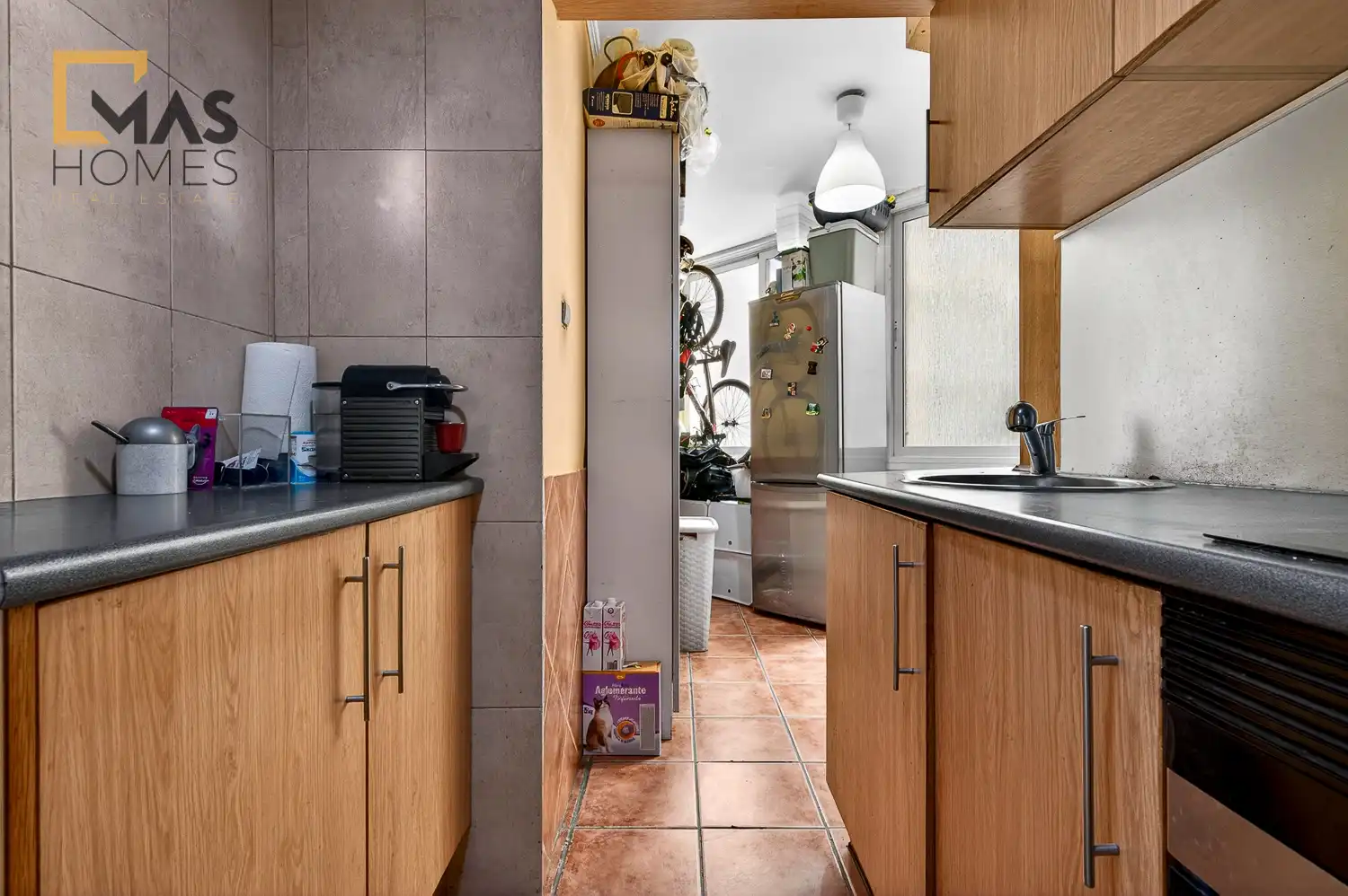 Küche von Wohnung zum Verkauf in Terrassa mit Klimaanlage, Heizung und Terrasse