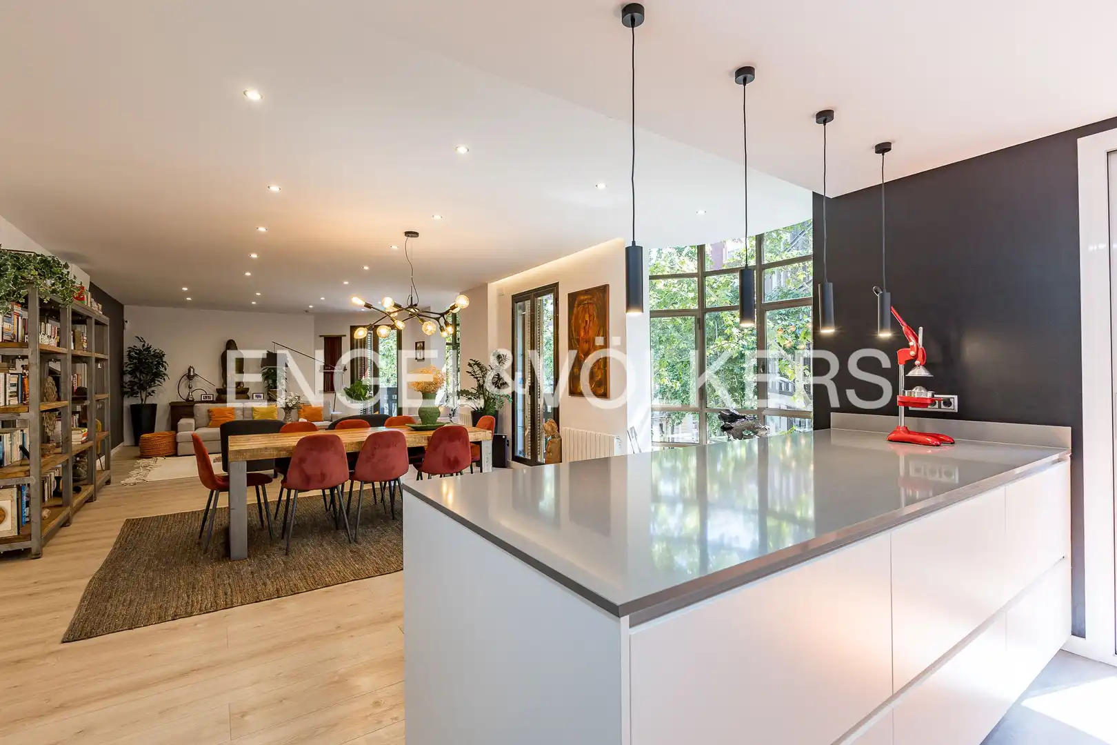 Kitchen of Flat for rent in Barcelona  with Air Conditioner, Heating and Private garden