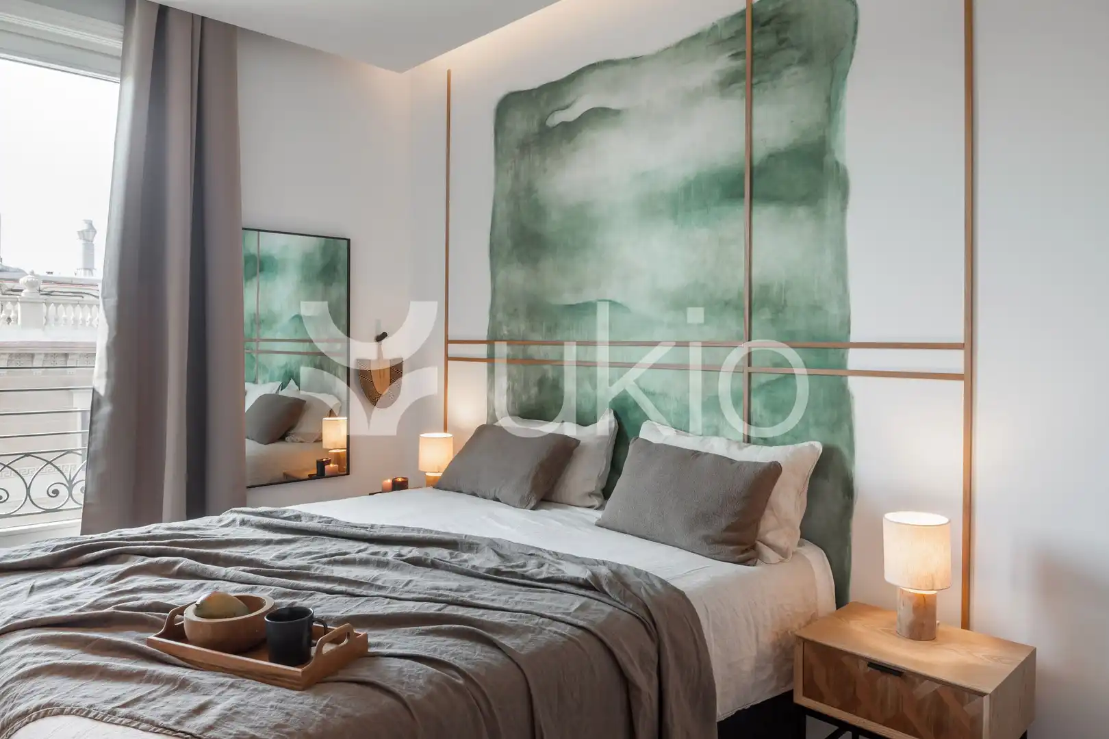 Schlafzimmer von Wohnungen zur Miete in Barcelona mit Klimaanlage, Heizung und Möbliert