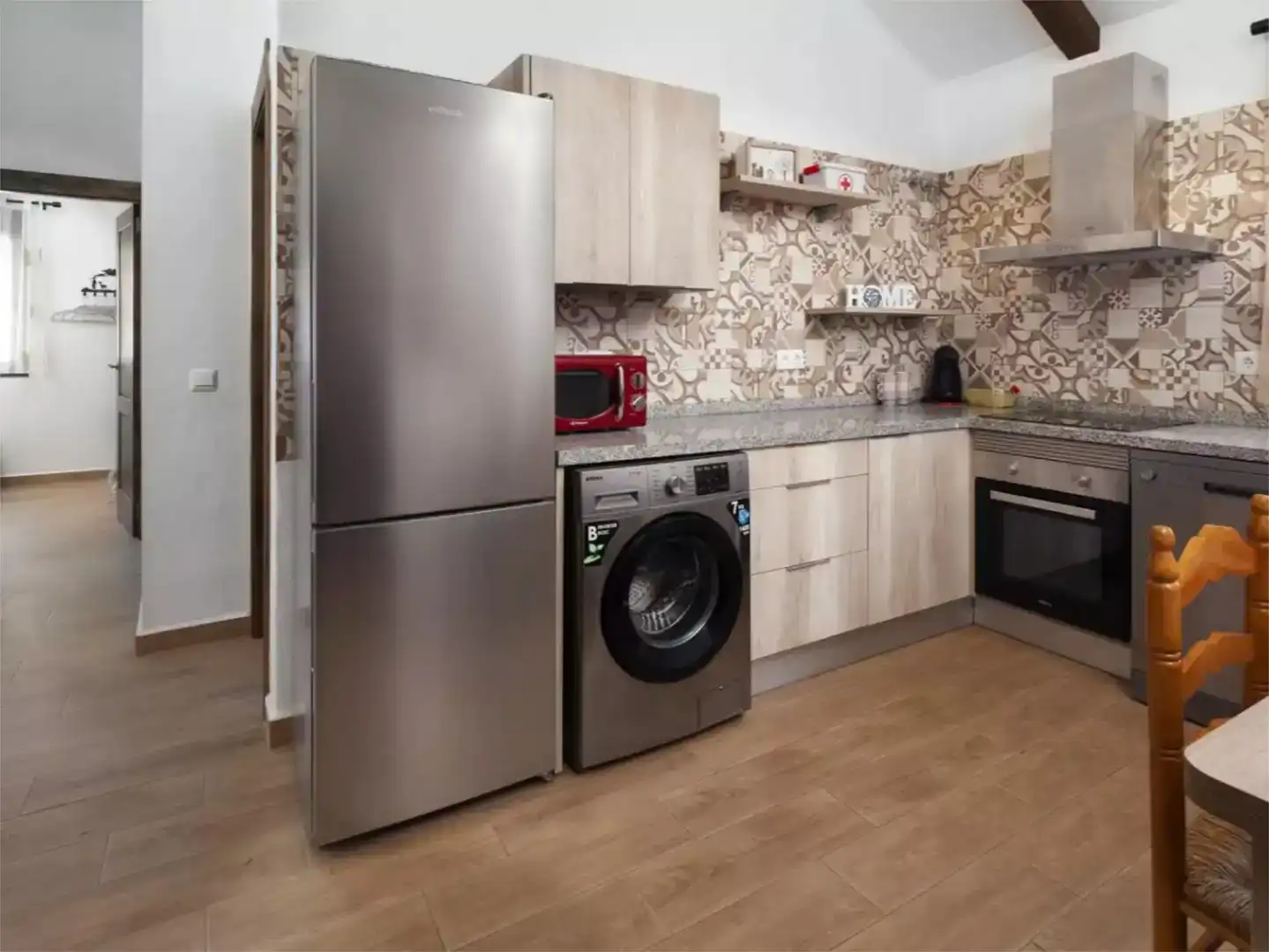 Küche von Wohnung zur Miete in Cútar mit Klimaanlage, Privatgarten und Schwimmbad