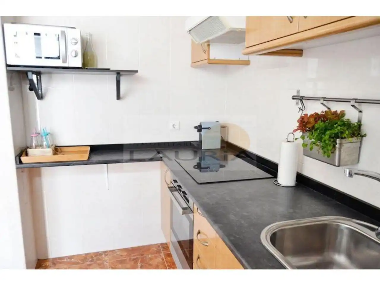 Küche von Wohnung zur Miete in Valencia mit Heizung, Terrasse und Möbliert