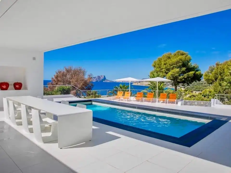 Piscina de Casa o chalet en venta en Moraira con Aire acondicionado, Calefacción y Terraza