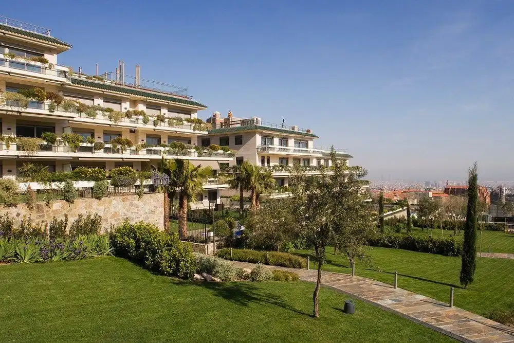 Exterior view of Flat for rent in Barcelona  with Private garden, Parquet flooring and Terrace