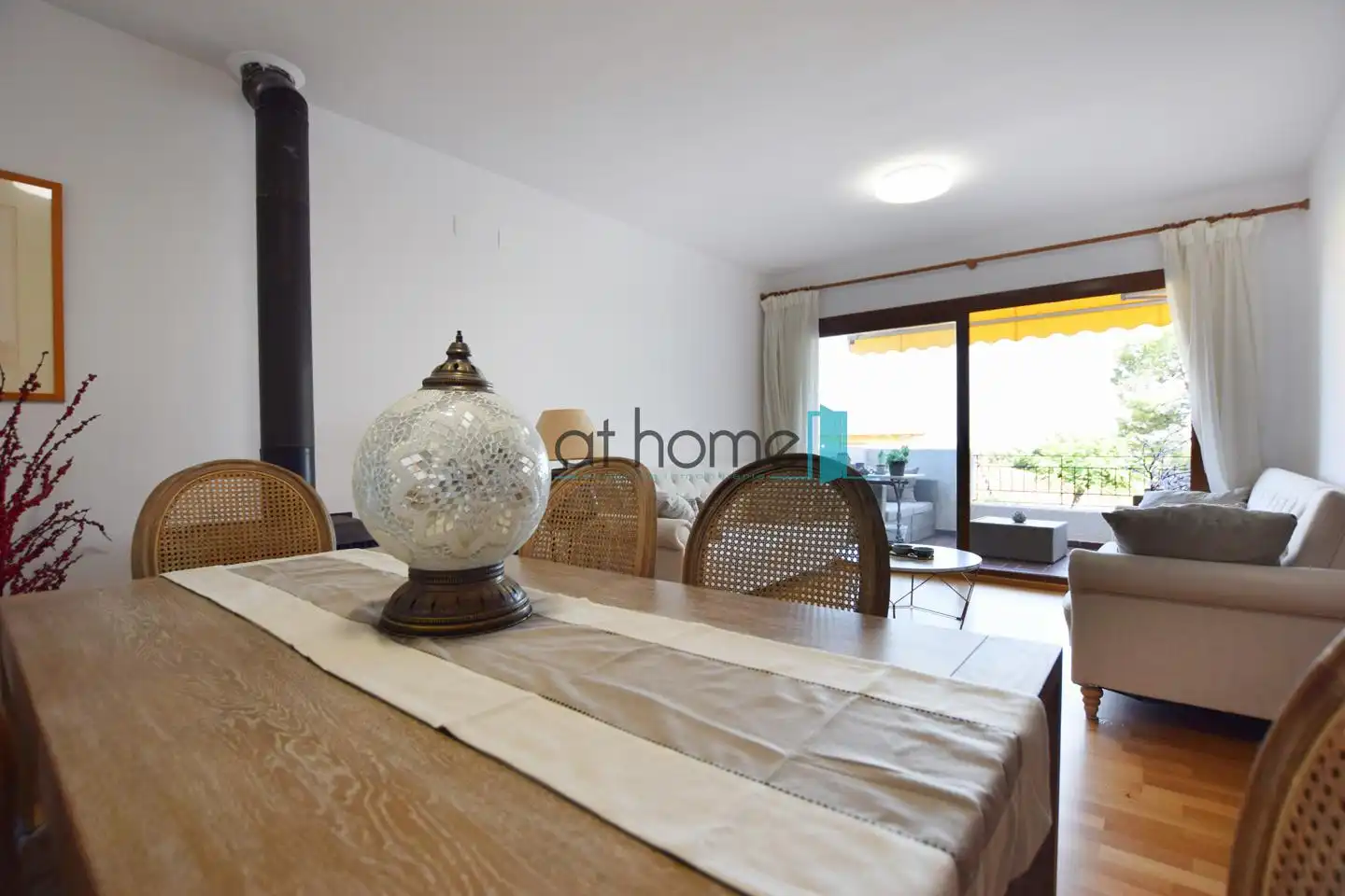 Esszimmer von Einfamilien-Reihenhaus zur Miete in Sagunto / Sagunt mit Klimaanlage, Parkett und Terrasse