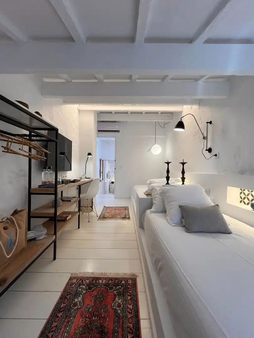 Schlafzimmer von Country house zum Verkauf in Es Migjorn Gran mit Klimaanlage, Heizung und Privatgarten