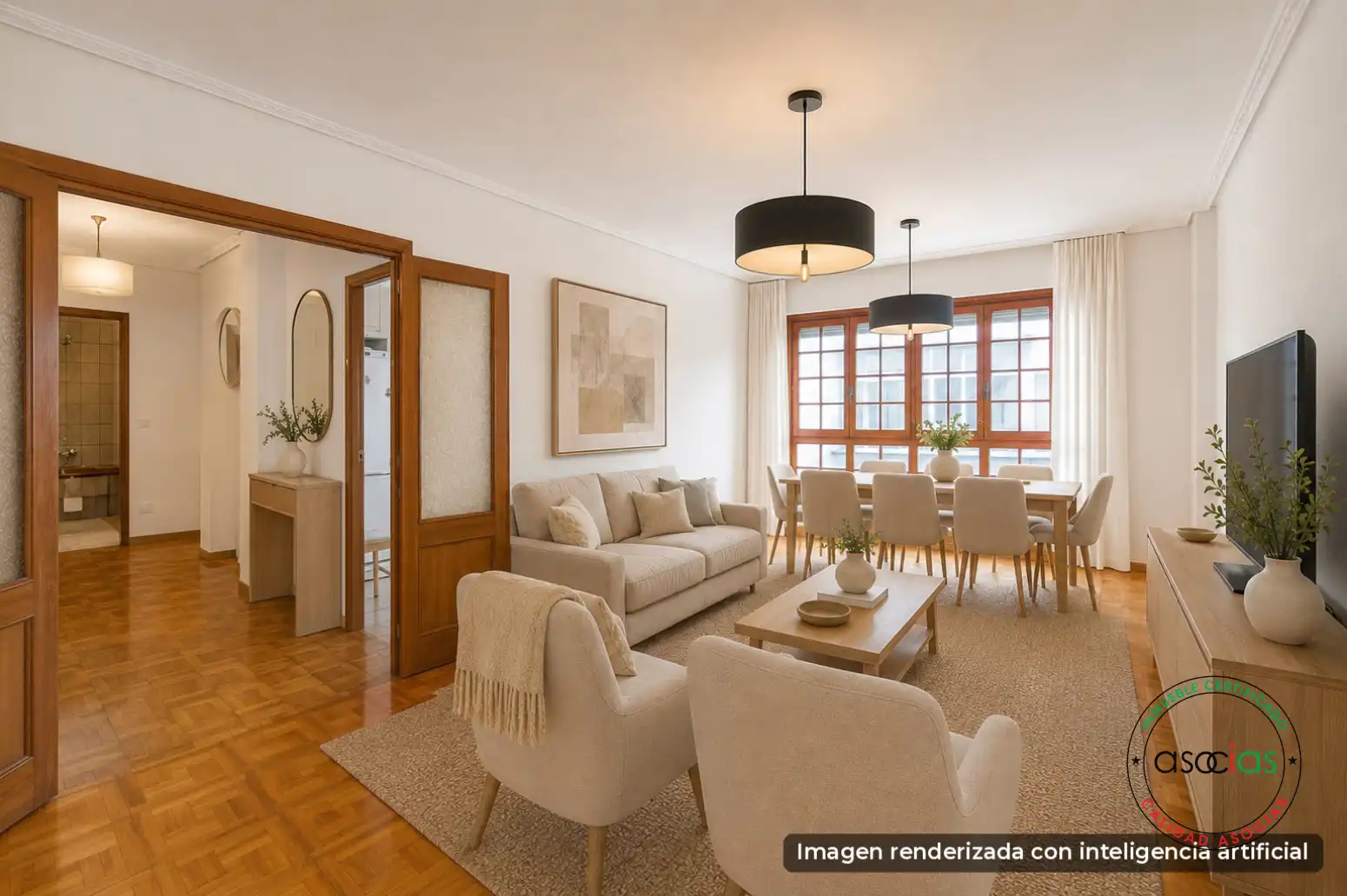 Sala d'estar de Pis en venda en Cudillero amb Calefacció, Parquet i Moblat
