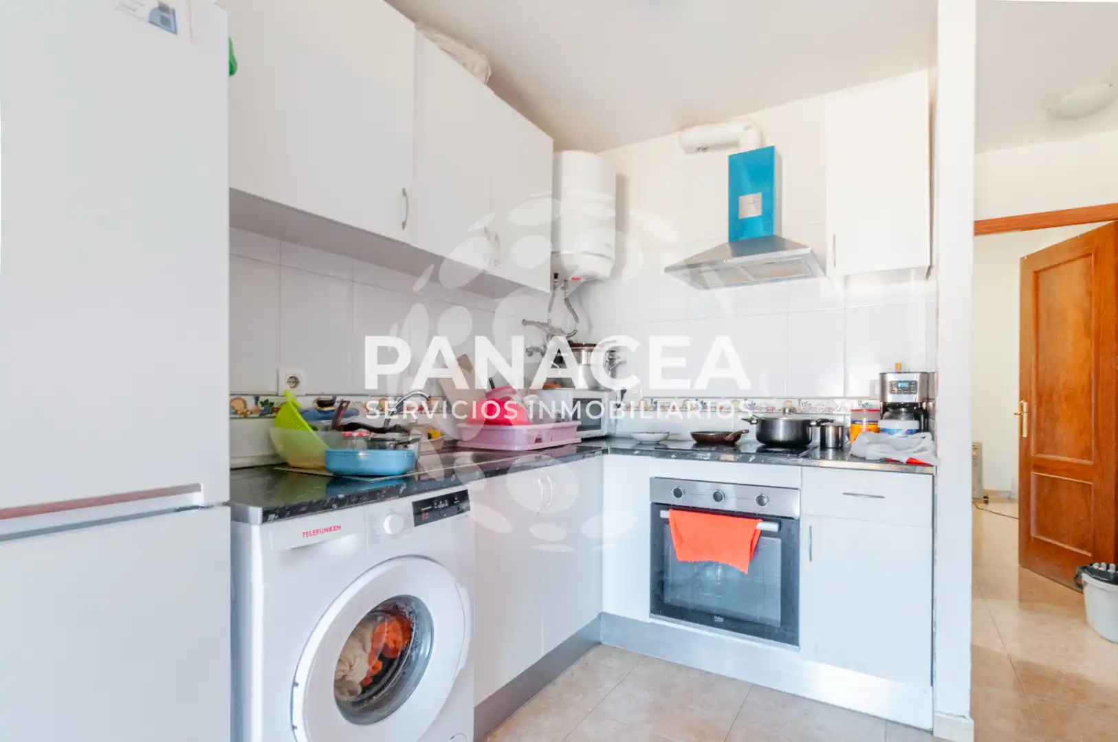 Kitchen of Flat for sale in Roquetas de Mar  with Furnished, Washing machine and TV