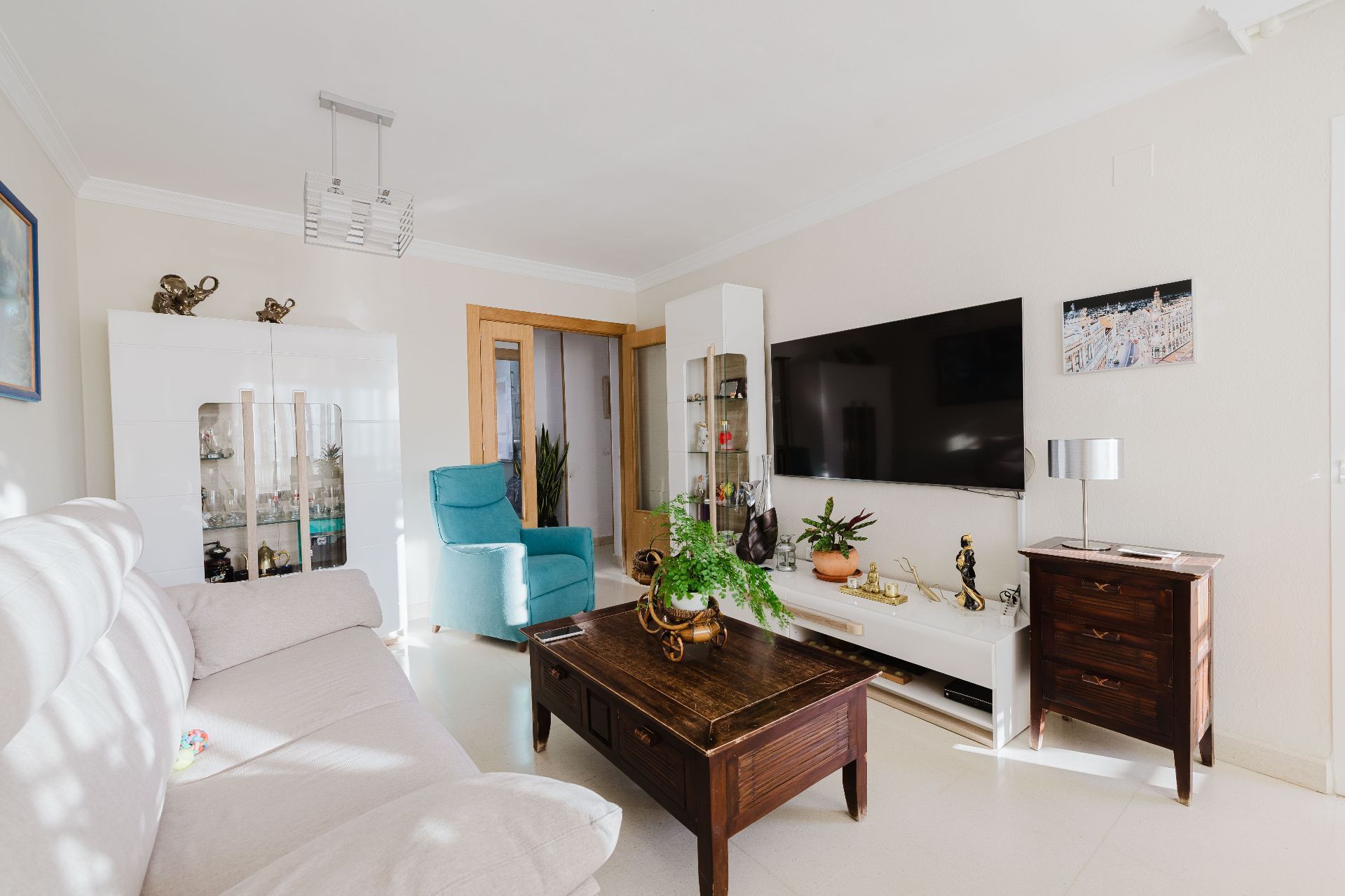 Living room of Flat for sale in Málaga Capital  with Air Conditioner, Terrace and Storage room