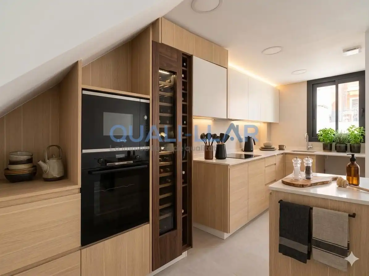 Kitchen of Duplexes for sale in Sant Feliu de Llobregat  with Air Conditioner, Heating and Terrace