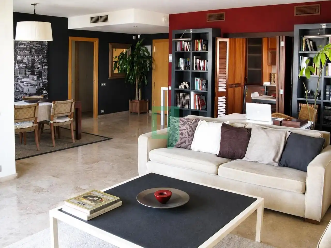 Sala de estar de Piso de alquiler en Barcelona con Aire acondicionado y Terraza