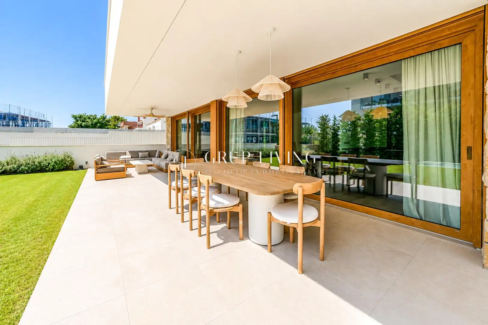 Terrasse von Haus oder Chalet zur Miete in Sitges mit Klimaanlage, Heizung und Privatgarten