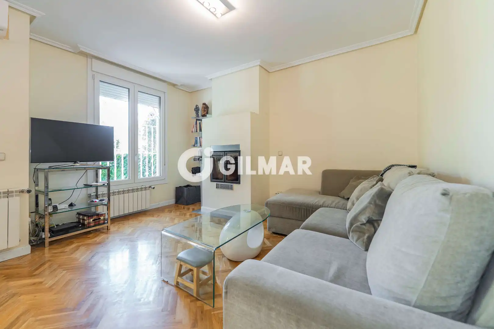 Living room of Detached homes for sale in Madrid  with Heating and Private garden
