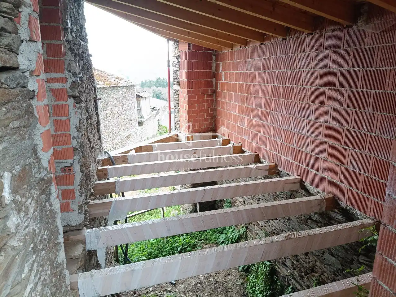 Terraza de Finca rústica en venta en Lugo con Calefacción y Jardín privado