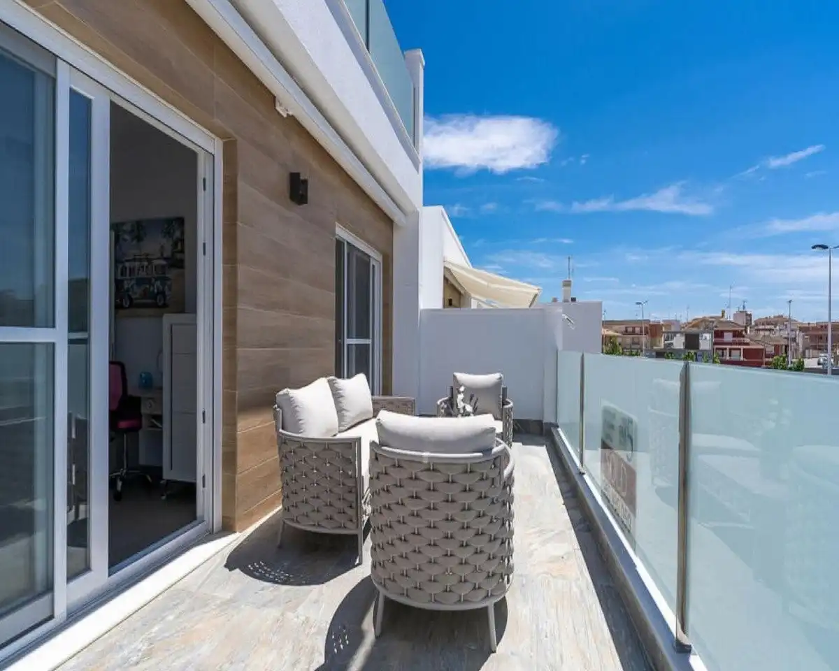 Terraza de Casa o chalet en venta en San Pedro del Pinatar con Aire acondicionado, Jardín privado y Terraza