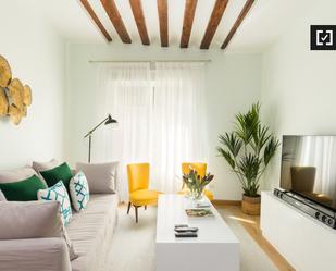 Living room of Flat to rent in  Madrid Capital  with Air Conditioner, Heating and Furnished