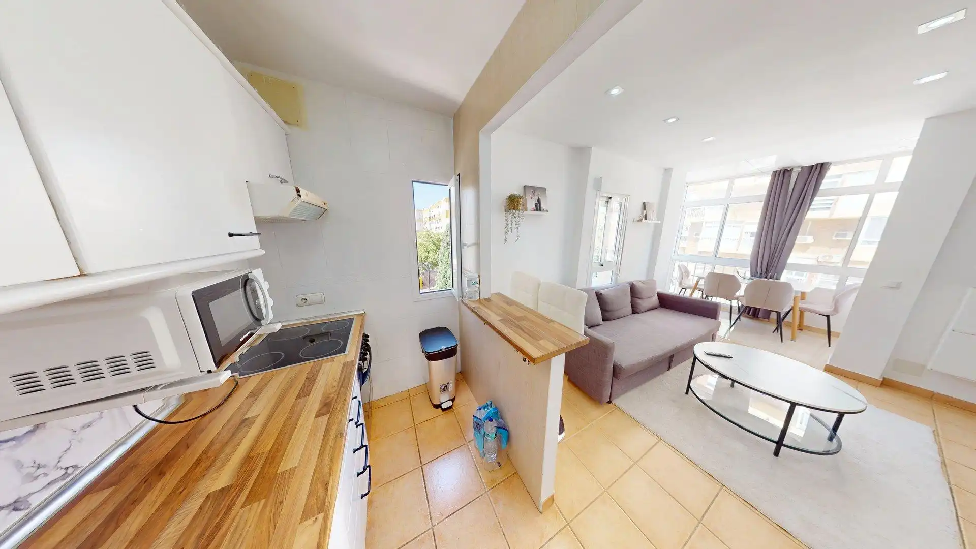 Kitchen of Flat for sale in Benalmádena  with Air Conditioner, Swimming Pool and Furnished