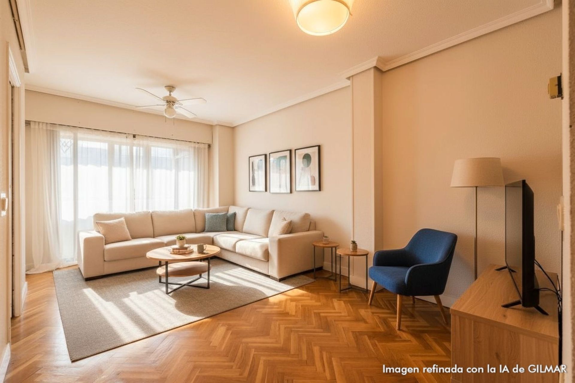 Wohnzimmer von Wohnung zum Verkauf in Las Rozas de Madrid mit Heizung, Parkett und Gemeinschaftspool