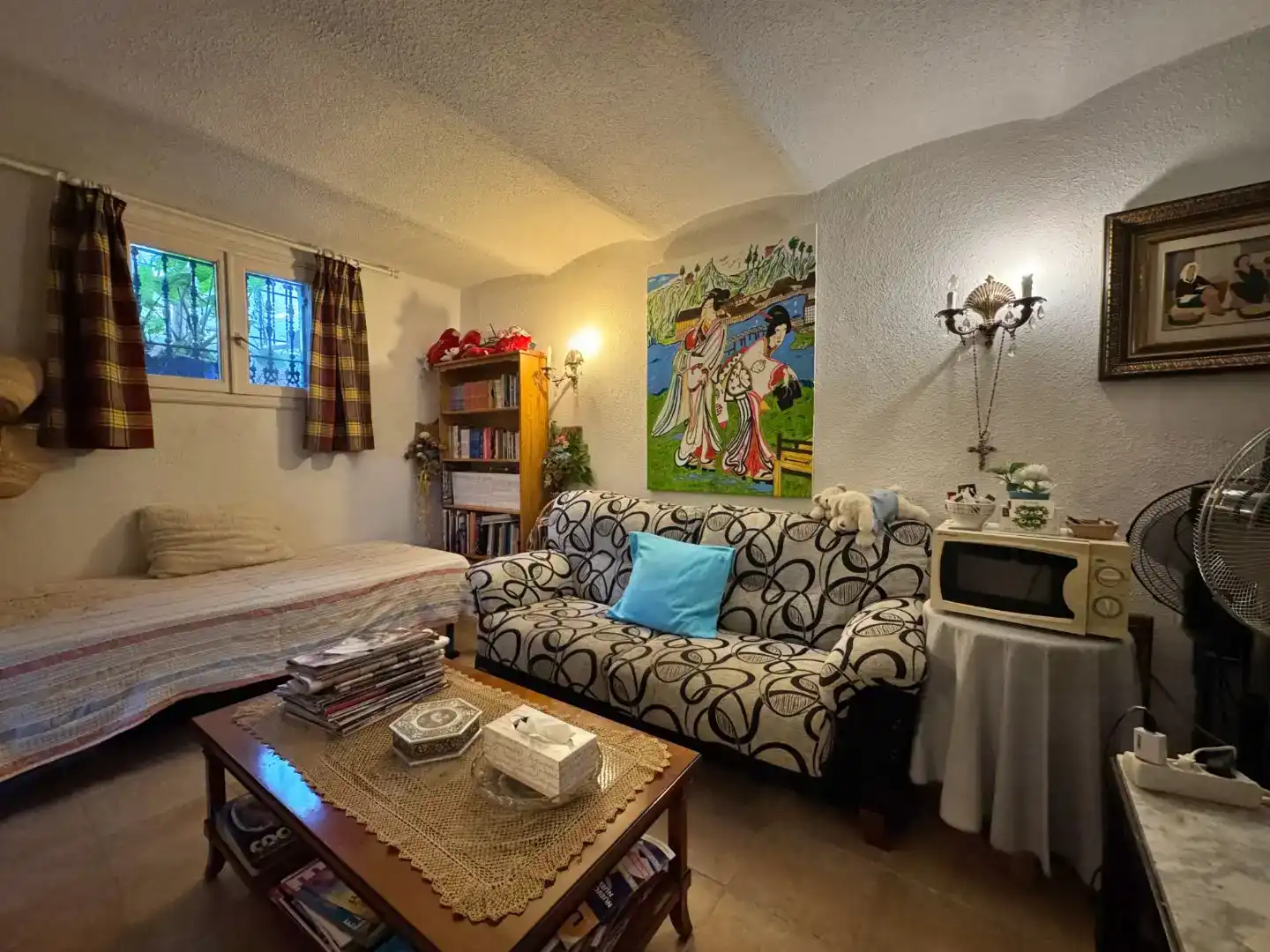 Sala d'estar de Pis en venda en Madrid amb Aire condicionat, Jardí privat i Parquet