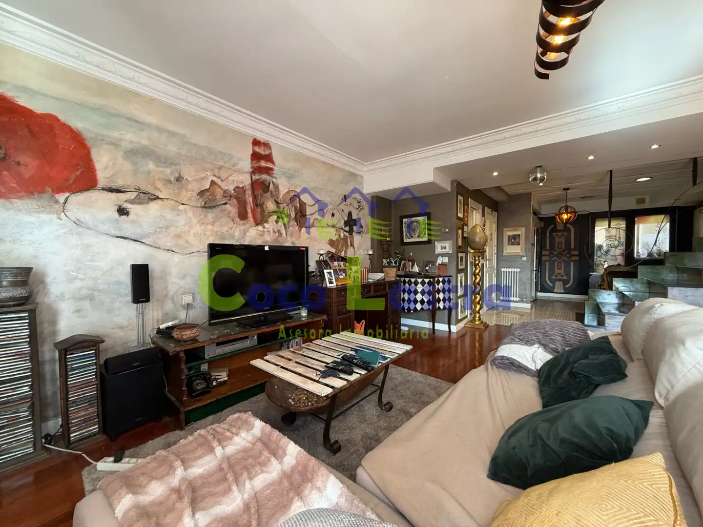 Wohnzimmer von Maisonette zum Verkauf in Salamanca mit Heizung, Terrasse und Ofen