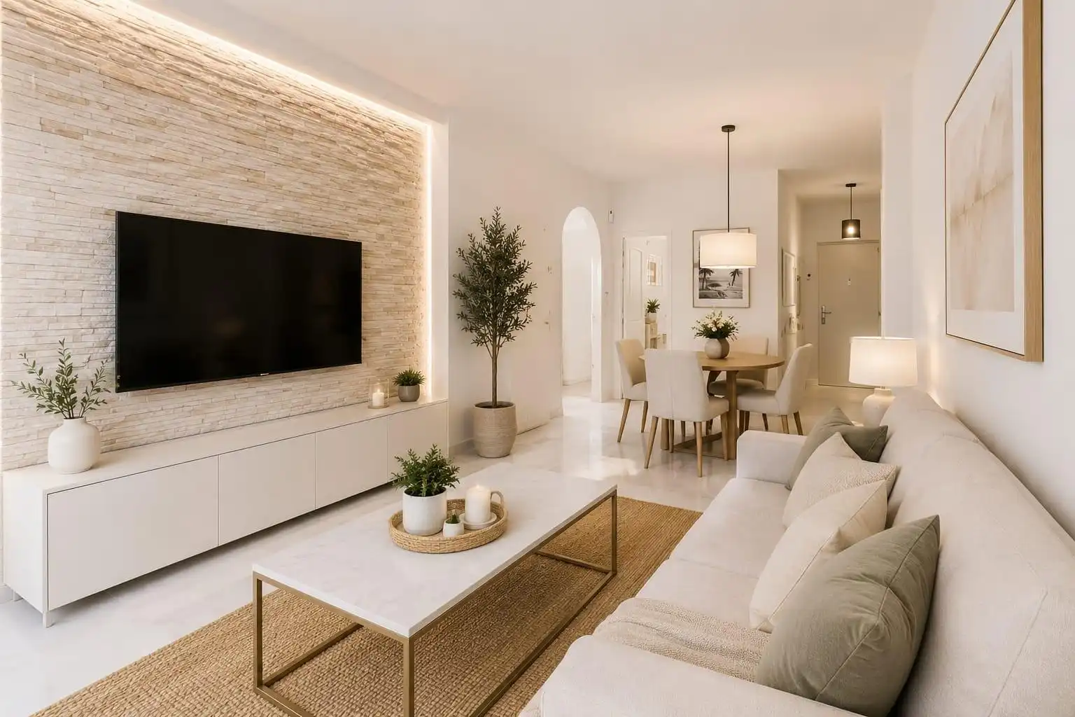Sala de estar de Apartamento en venta en Marbella con Aire acondicionado, Calefacción y Jardín privado