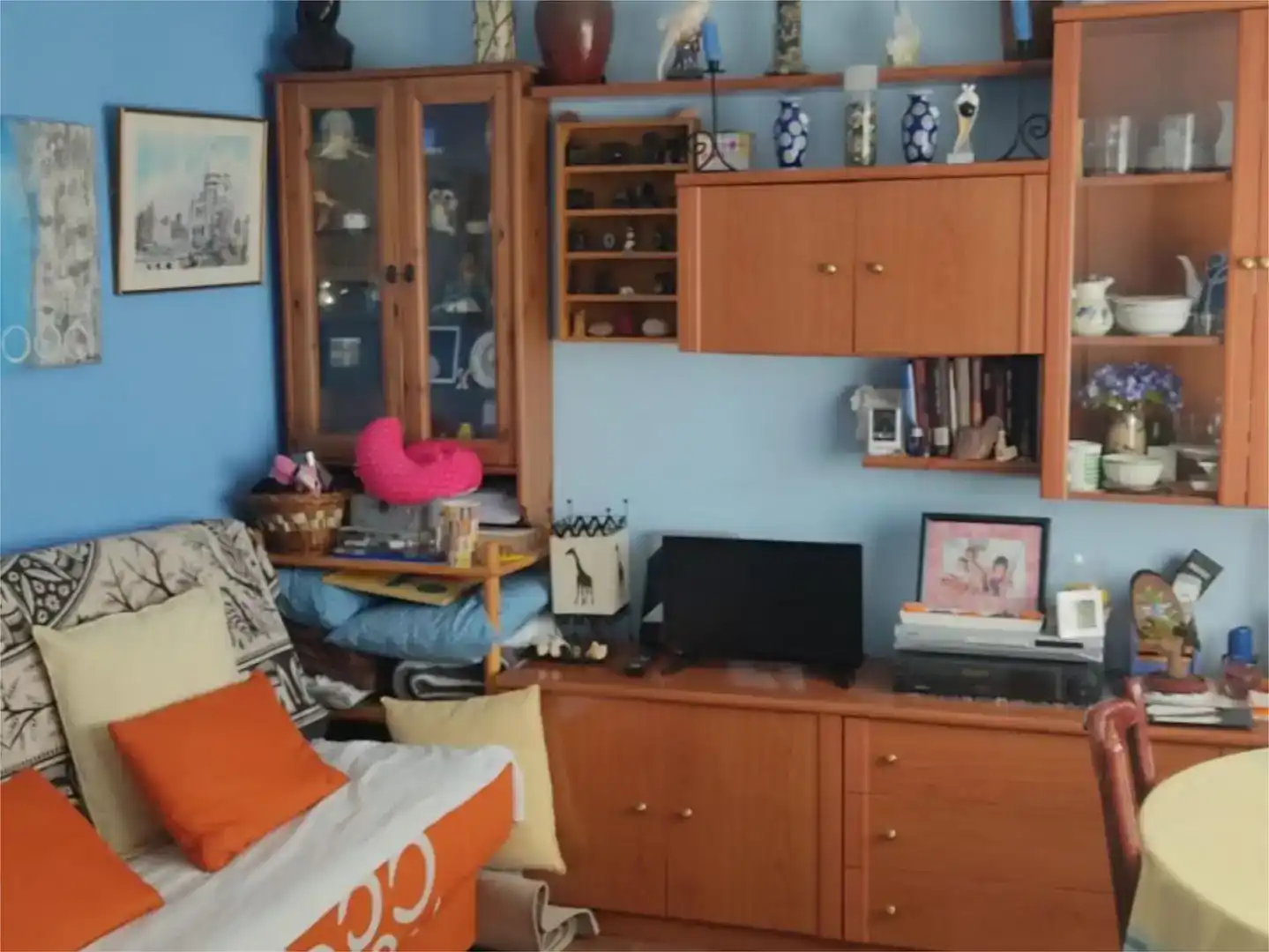 Wohnzimmer von Wohnung zum Verkauf in Trespaderne mit Parkett, Möbliert und Balkon