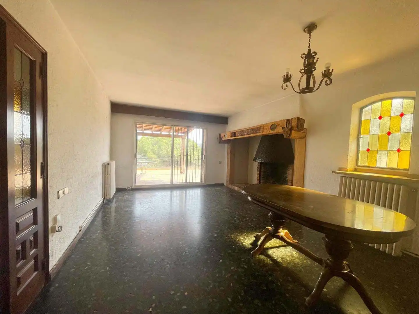 Wohnzimmer von Einfamilien-Reihenhaus zum Verkauf in Lloret de Mar mit Terrasse