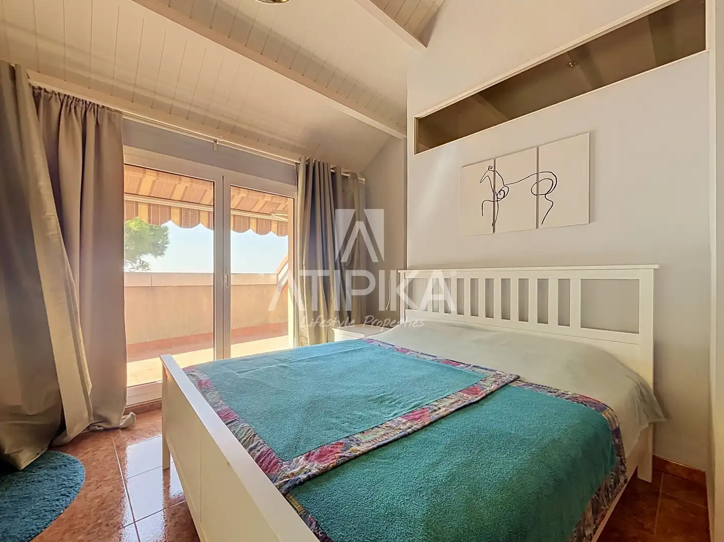 Schlafzimmer von Wohnung zur Miete in Castelldefels mit Klimaanlage, Heizung und Terrasse