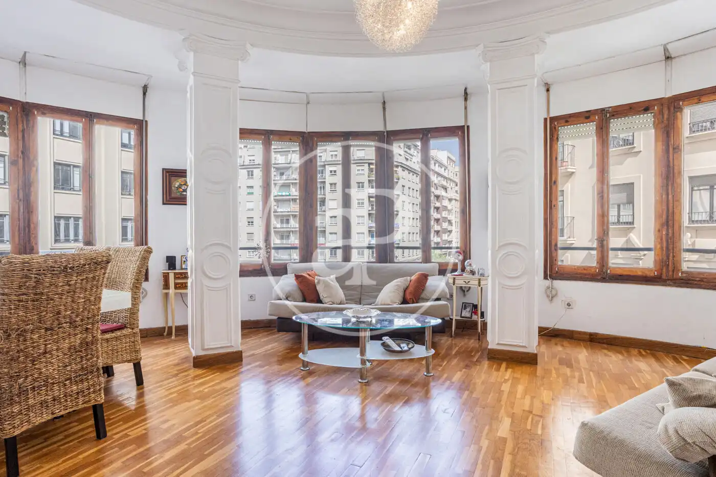 Sala de estar de Piso de alquiler en  Valencia Capital con Aire acondicionado, Calefacción y Amueblado