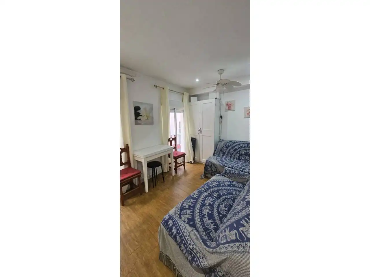 Schlafzimmer von Wohnung zur Miete in Cádiz mit Heizung, Möbliert und Balkon