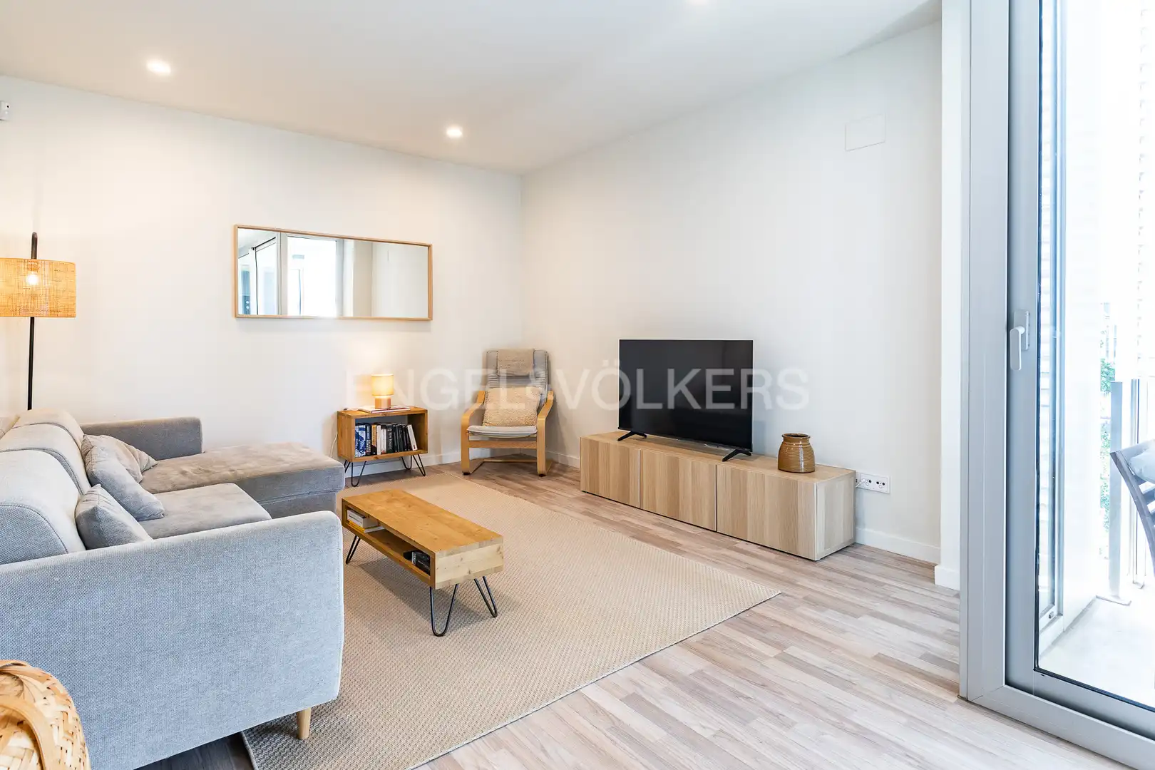 Living room of Flat for sale in Sant Adrià de Besòs  with Air Conditioner, Heating and Parquet flooring