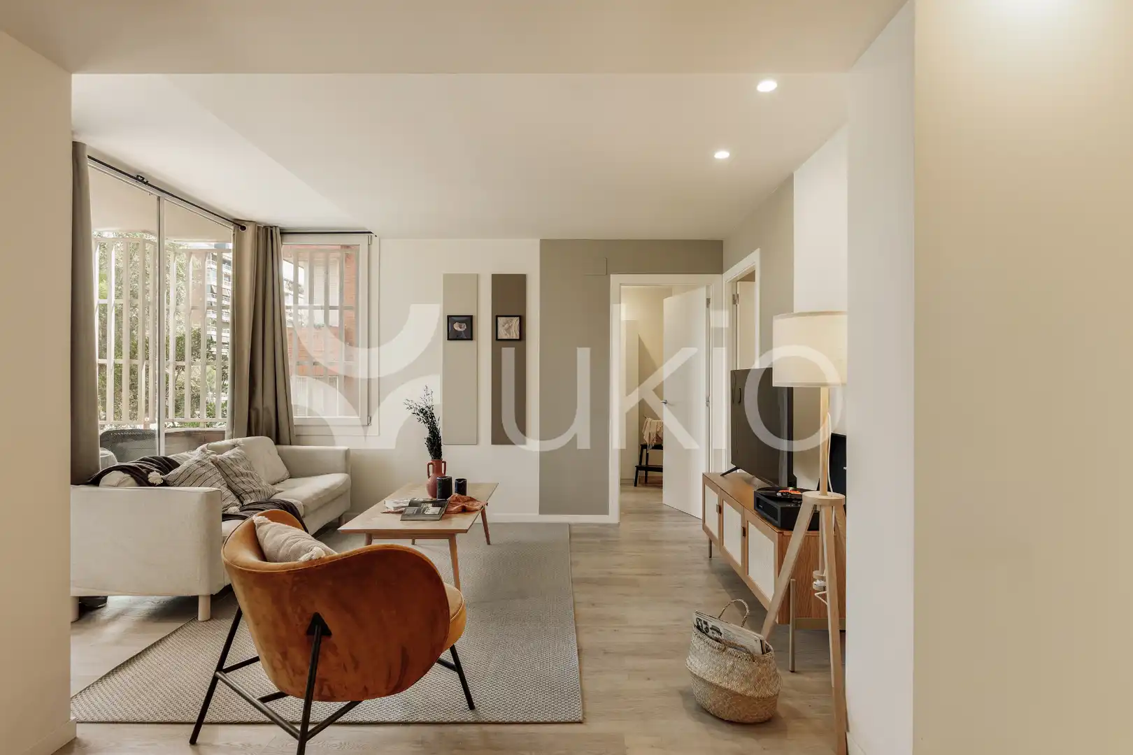 Sala d'estar de Apartament de lloguer en Barcelona amb Aire condicionat, Calefacció i Terrassa