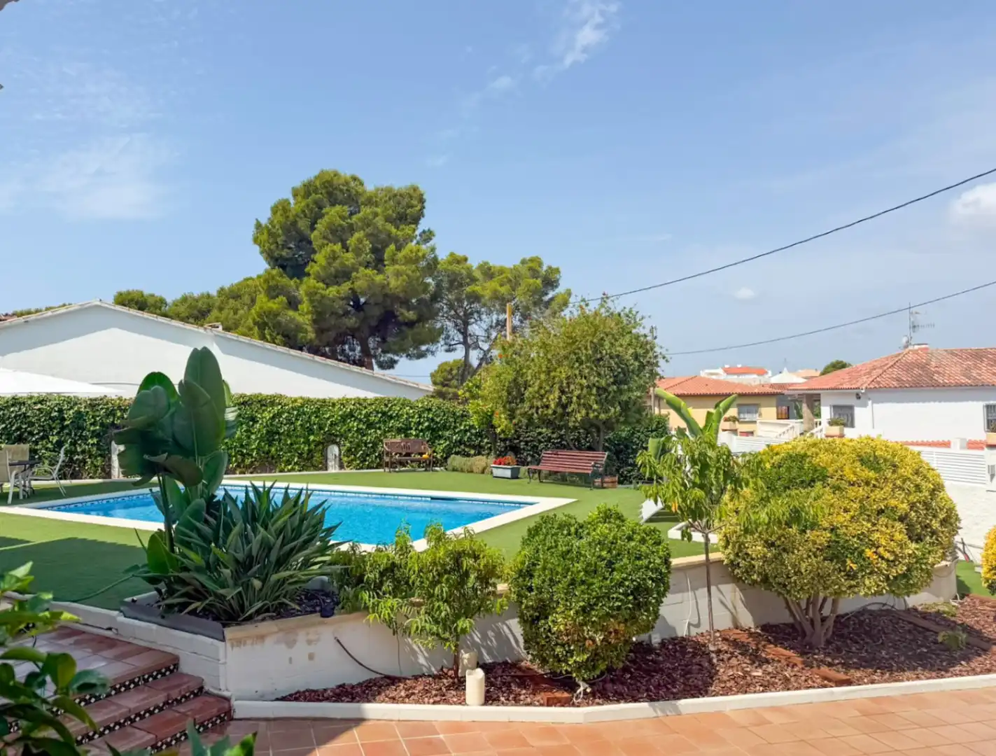 Piscina de Casa o chalet de alquiler en Sant Pere de Ribes con Aire acondicionado, Calefacción y Jardín privado