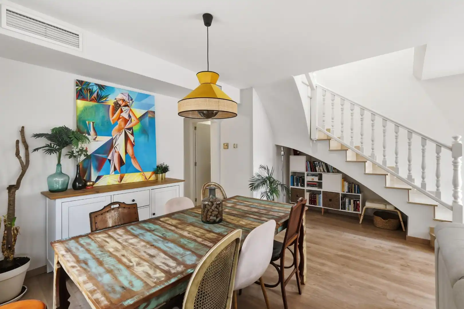 Dining room of Houses for sale in La Pobla de Vallbona  with Air Conditioner, Heating and Private garden